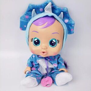 Cry Babies Tiny Cuddles Baby Doll TINA TRICERATOPS In Costume Cries Tears
